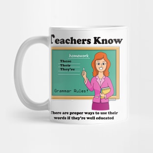 Teachers Know Grammar Rules Mug